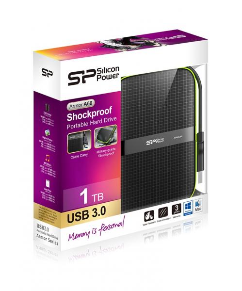 Silicon Power Armor A60 Shockproof Hard Drive - 1TB