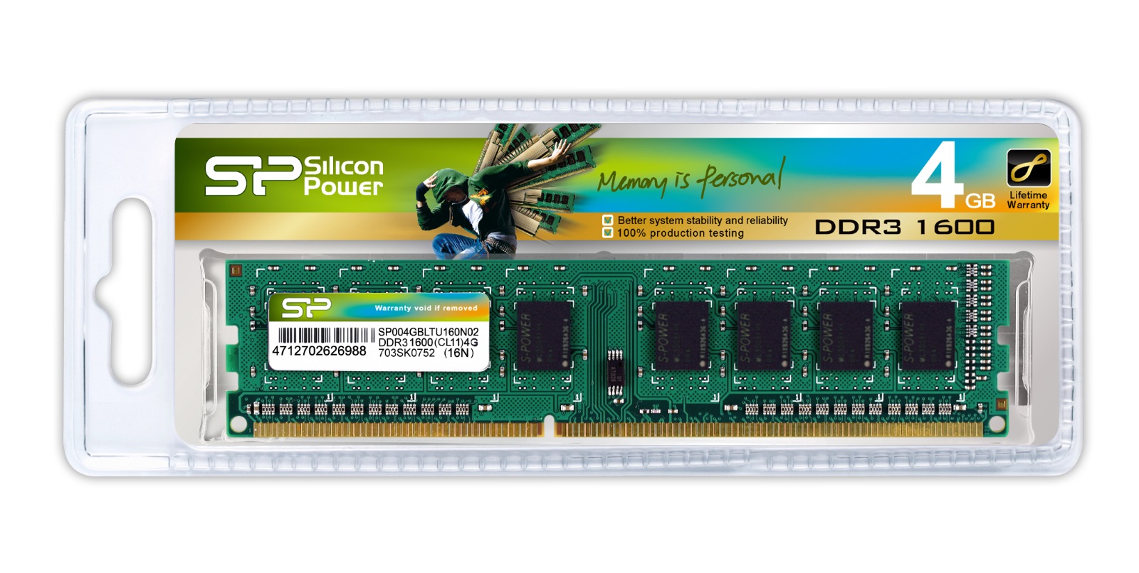 SiliconPower DDR3メモリ 16GB SP 16GB DDR3 メモリー SPD16GTLU66S