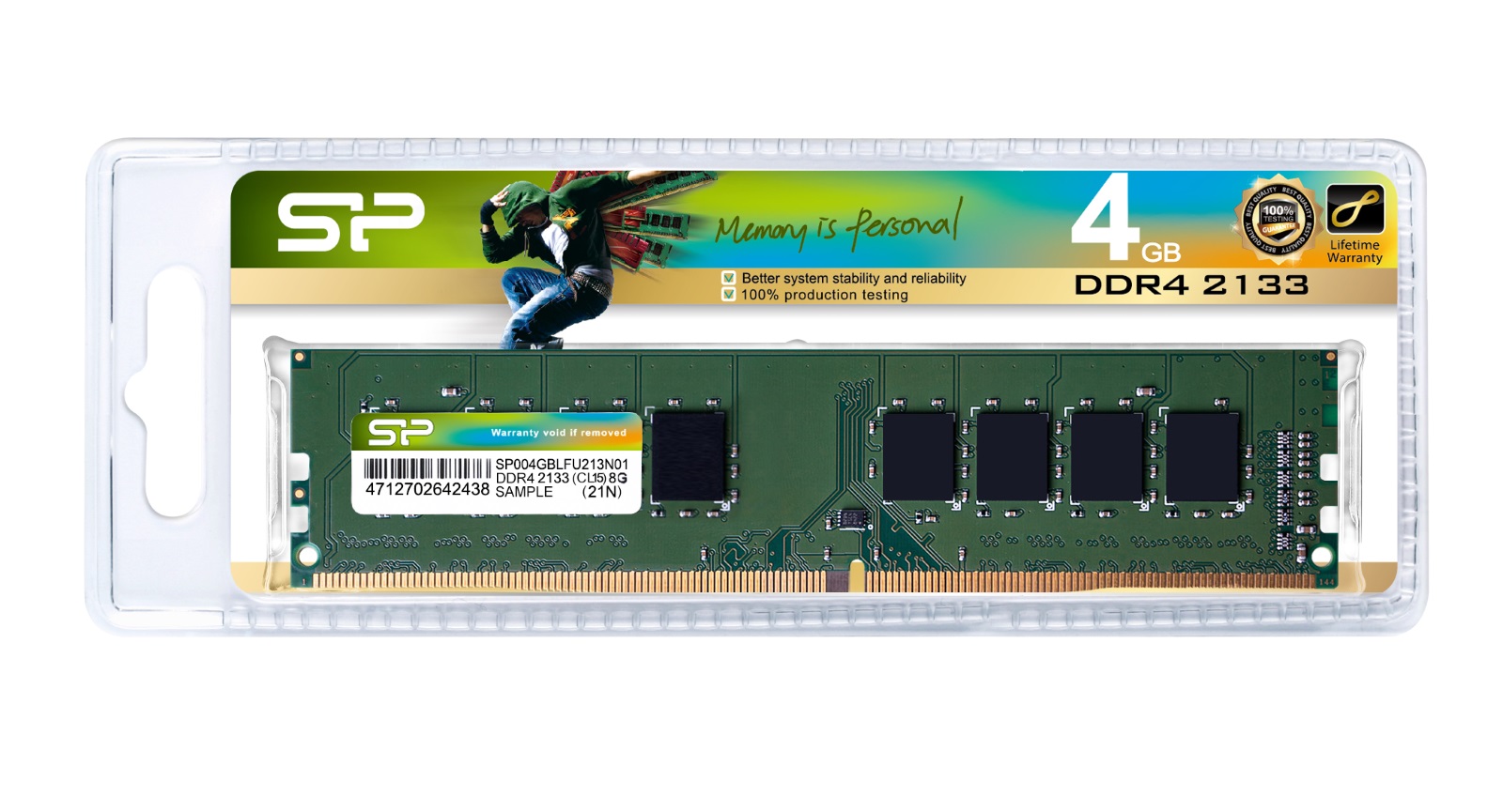 4GB Silicon Power DDR4 2133MHz PC4-17000 Desktop Memory Module
