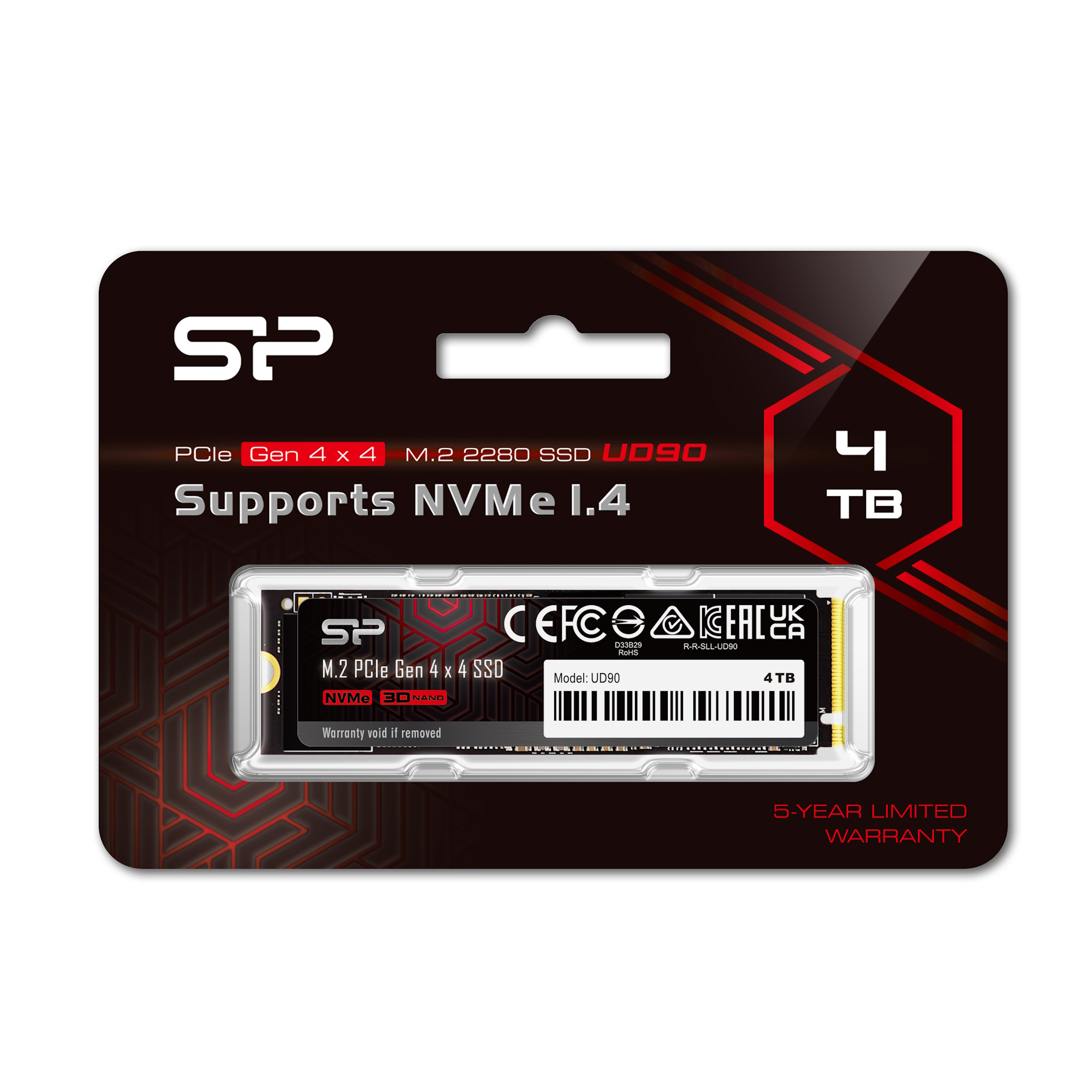 4TB Silicon Power UD90 NVMe 4.0 Gen4 PCIe M.2 2280 SSD Solid State