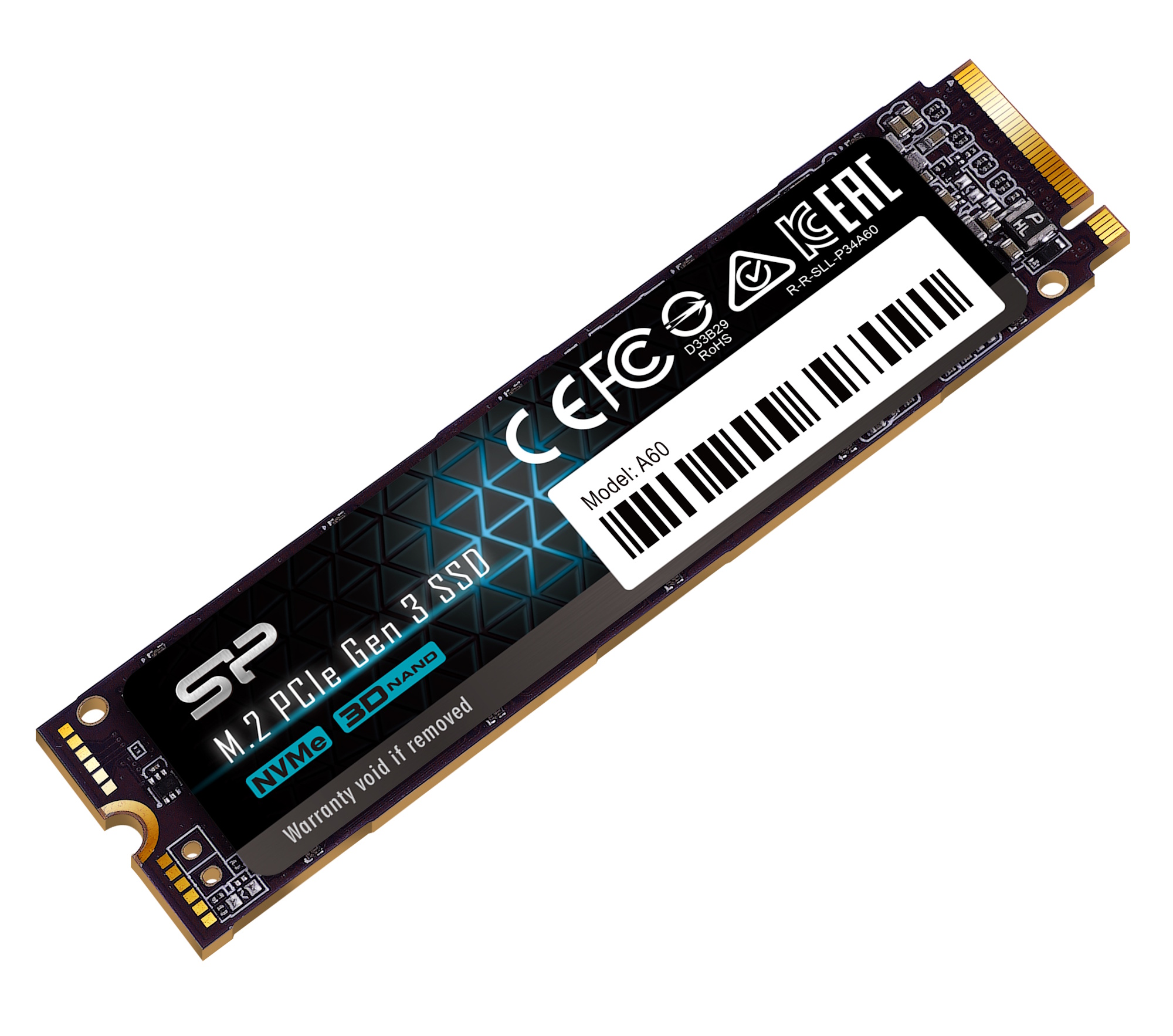 2TB Silicon Power P34A60 NVMe M.2 PCIe Gen3x4 2280 SSD Solid State