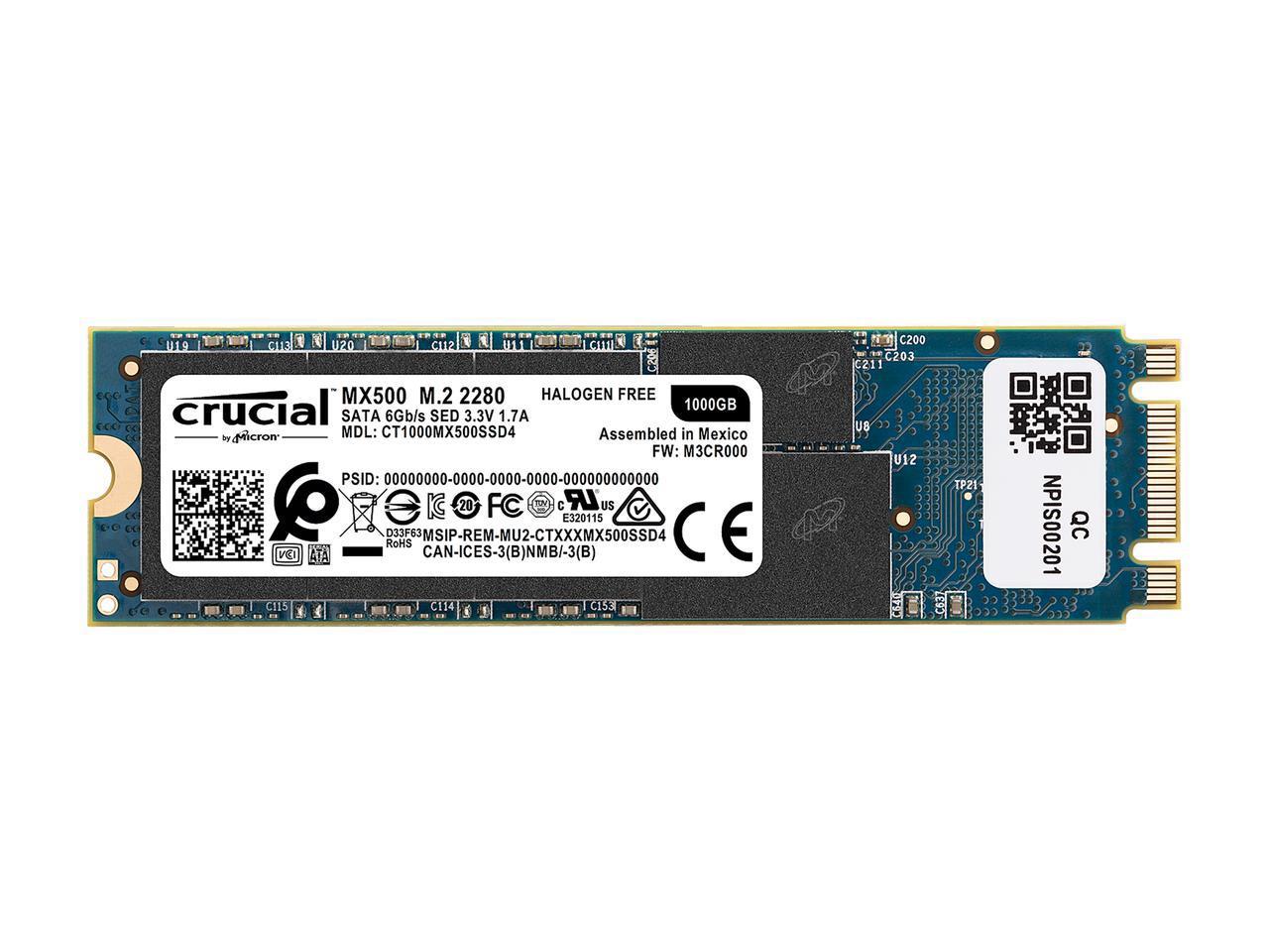 1TB Crucial MX500 2280 Serial ATA III Internal Solid State Drive