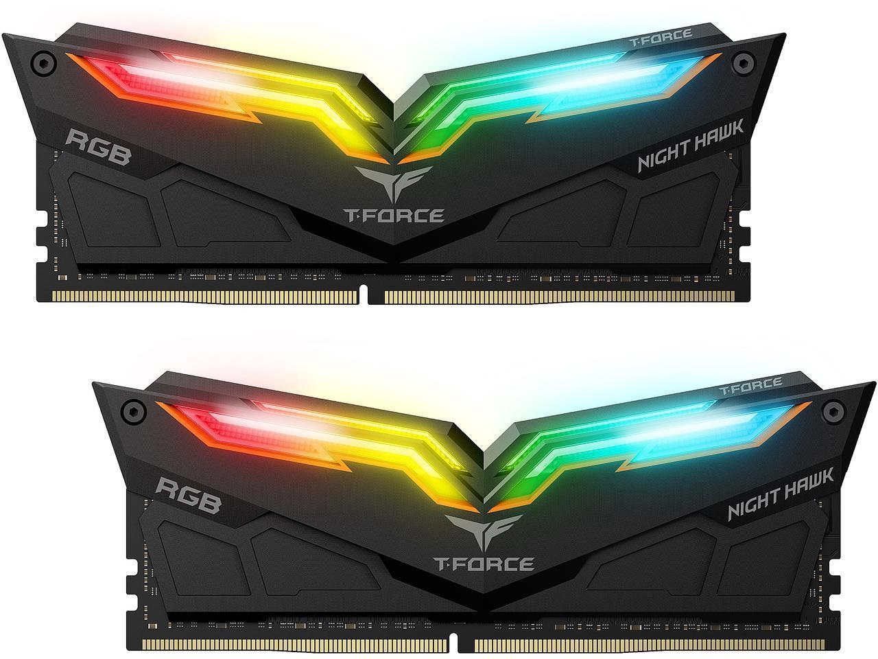 16GB Team T-Force Night Hawk RGB DDR4 4000MHz PC4-32000 CL18 Dual