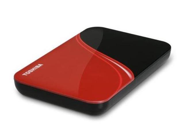500GB Toshiba StorE Art External Hard Drive (Red)