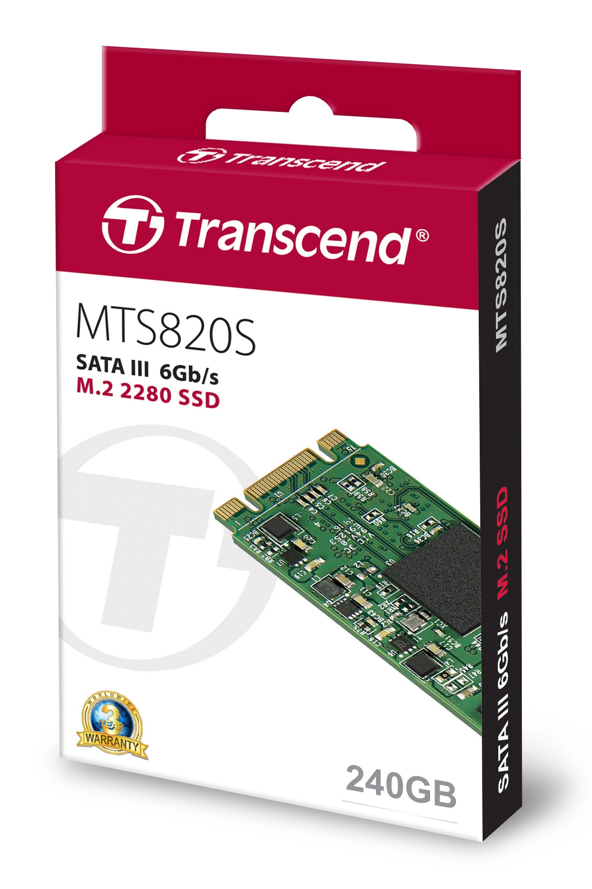 240GB Transcend SATA III 6Gb/s SSD MTS820S 3D TLC Flash 80mm