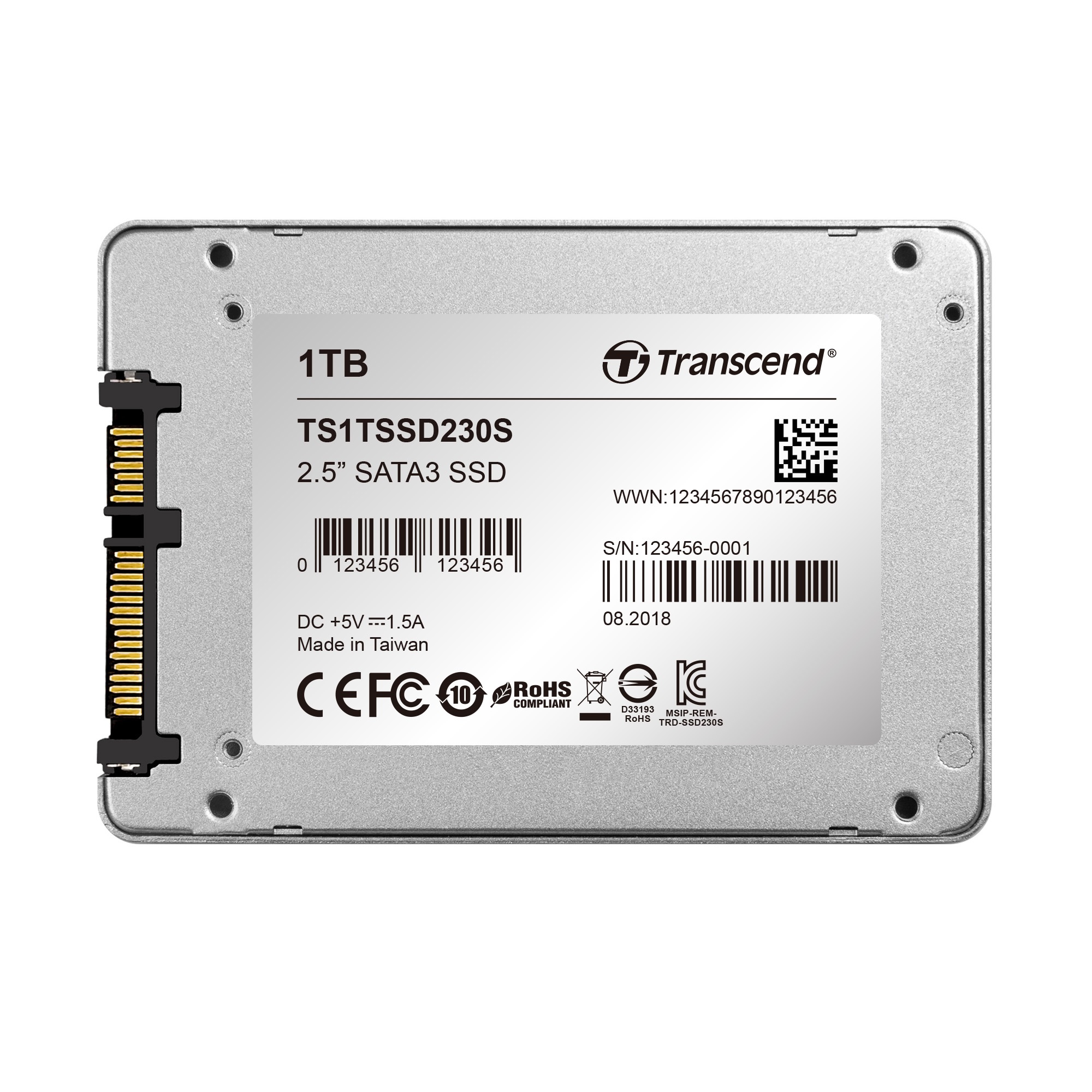 1TB Transcend SATA III 6Gb/s Solid State Drive SSD230S
