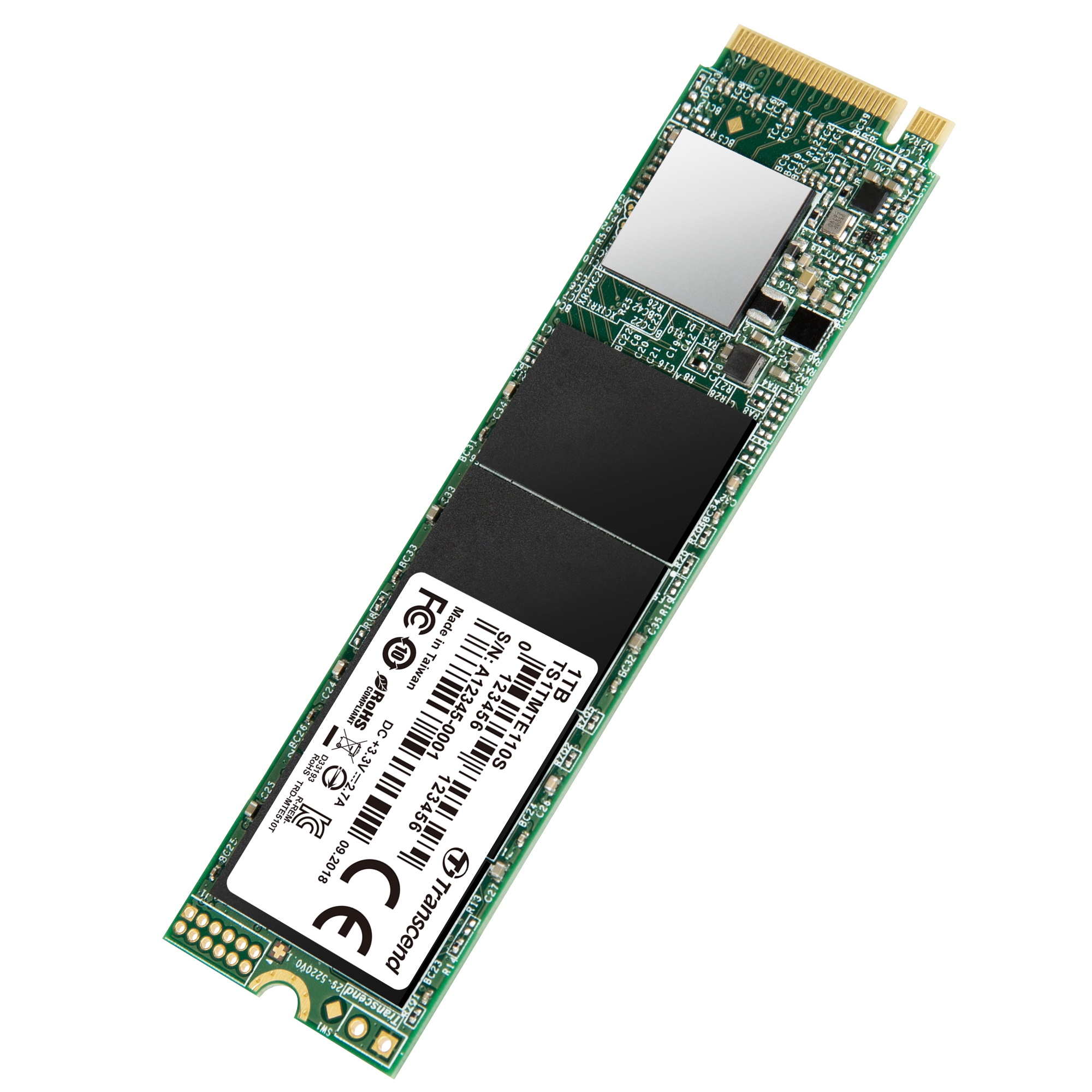 1TB Transcend 110S M.2 2280, NVMe PCIe Gen3x4 SSD