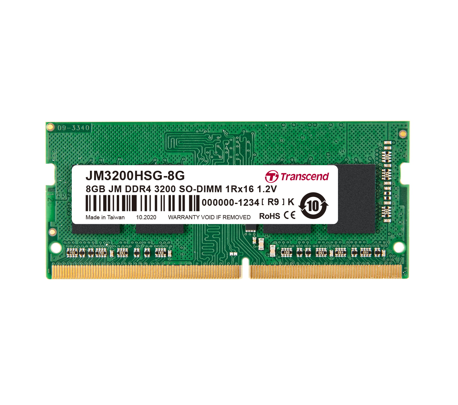 8GB Transcend JetRam DDR4 3200Mhz PC4-25600 CL22 SO-DIMM Laptop Module 260  Pins