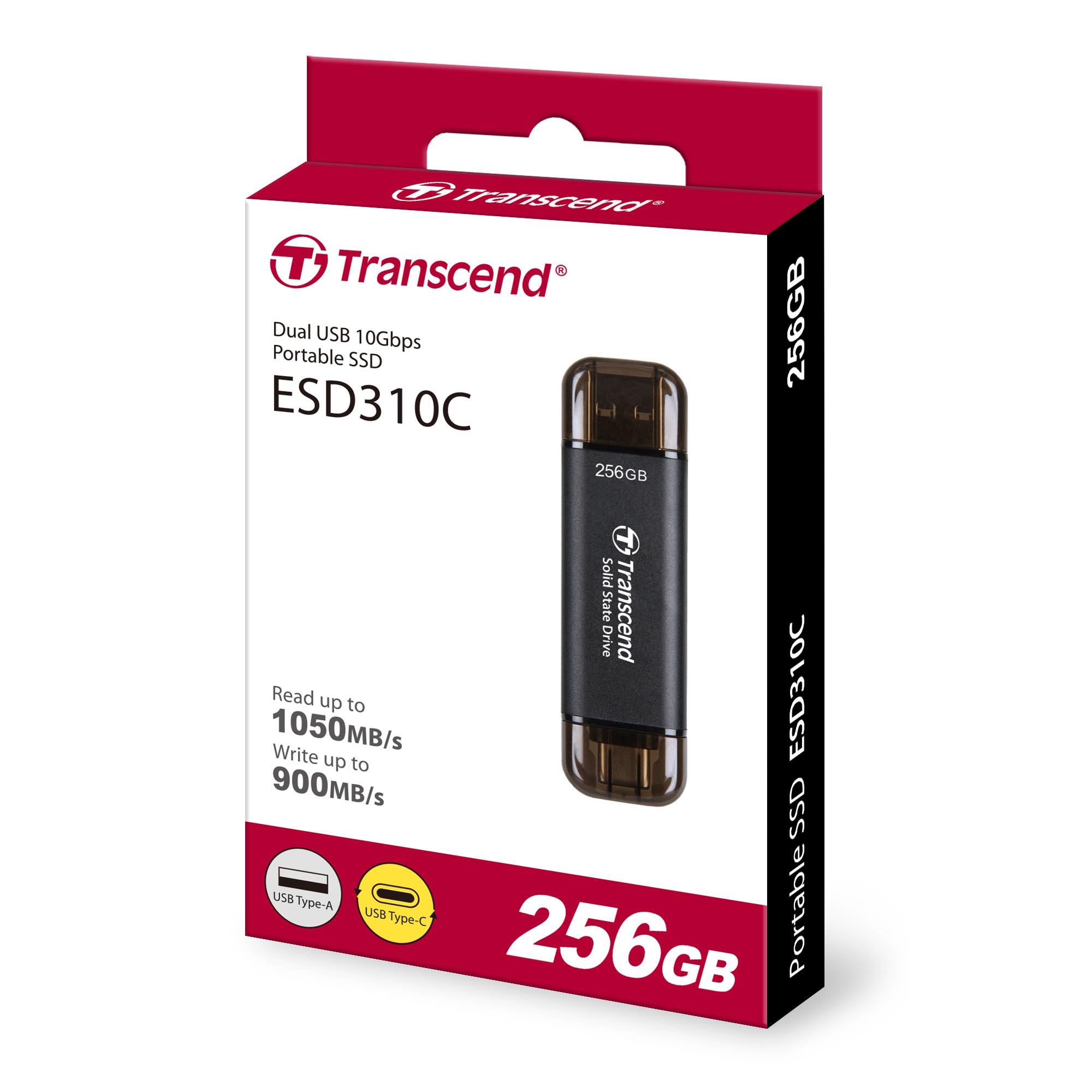 256GB Transcend ESD310C Dual USB Portable SSD (USB Type-A and Type-C)