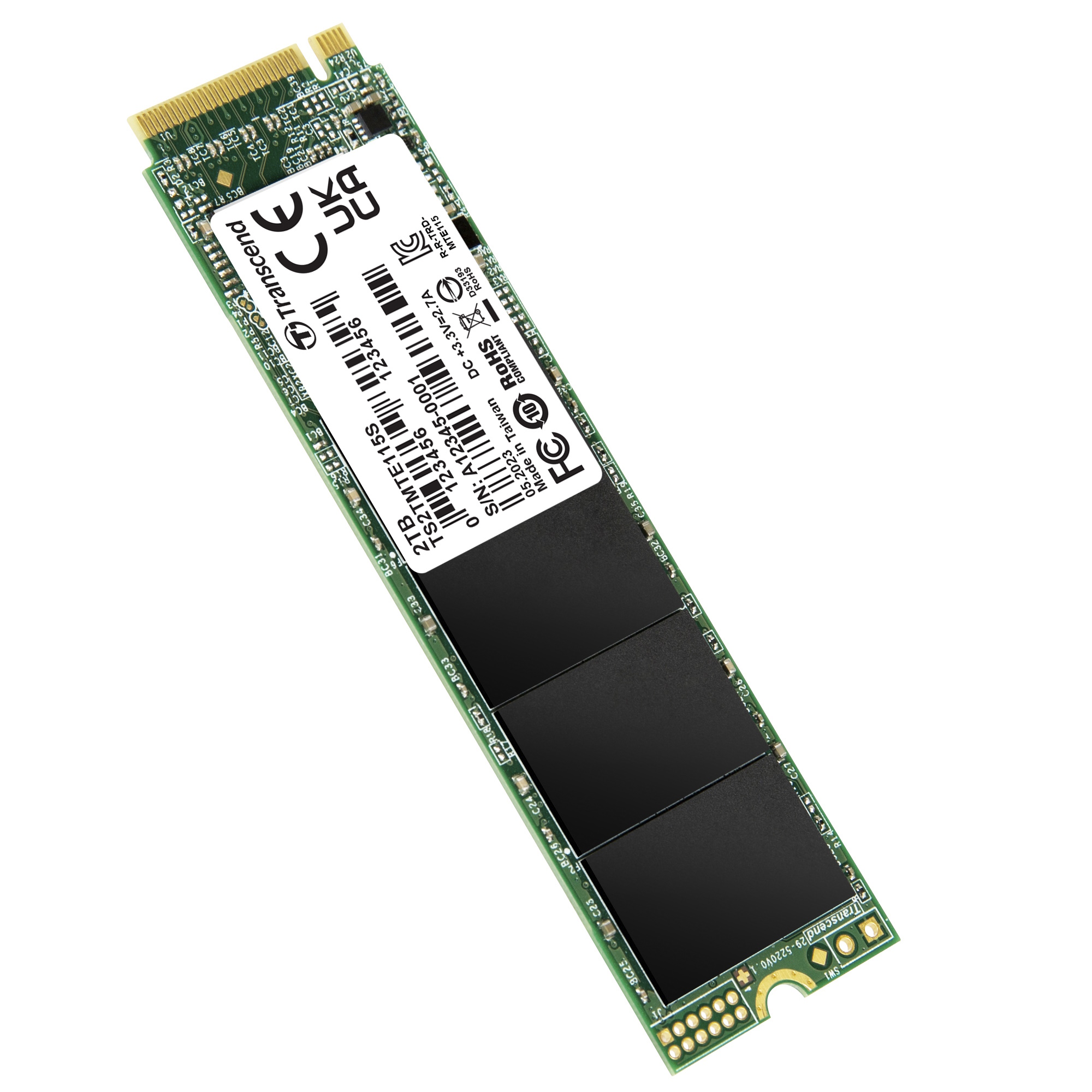 2TB Transcend PCIe SSD 115S NVMe M.2 2280 PCIe Gen3 x4 SSD