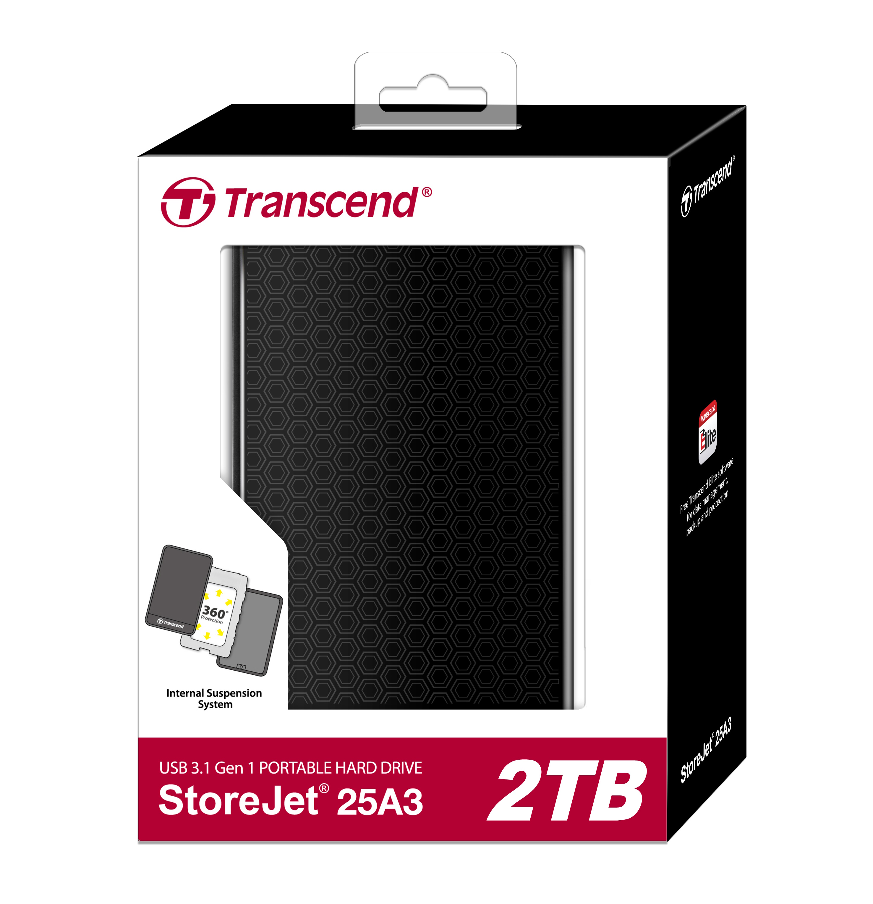 Transcend StoreJet 2TB+1TB 外付けHDD 計3TB 2TB Transcend StoreJet 25A3 USB 3.1 Gen 1 Portable Hard Drive