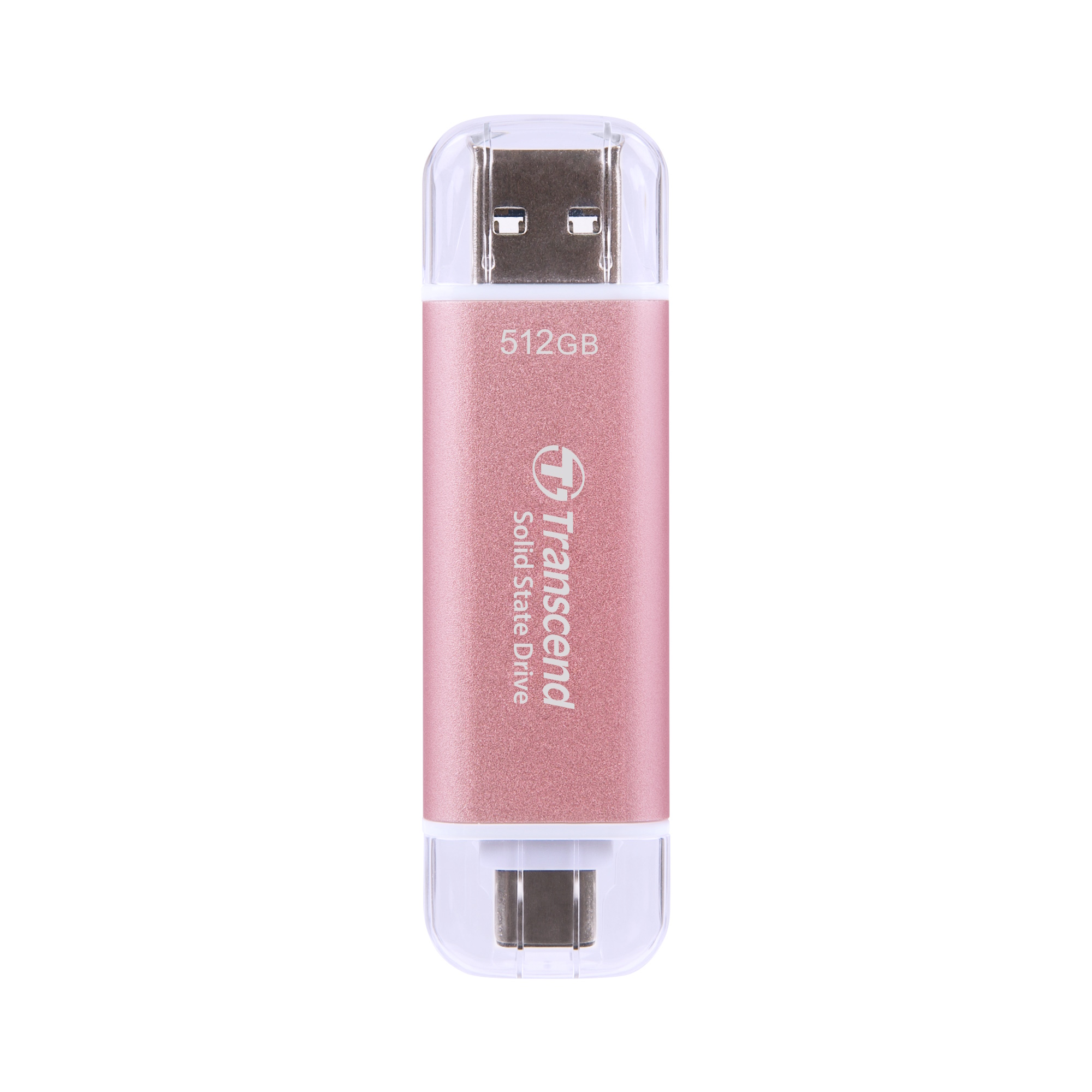 512GB Transcend ESD310 Portable SSD Dual USB (Type-A and Type-C) Pink