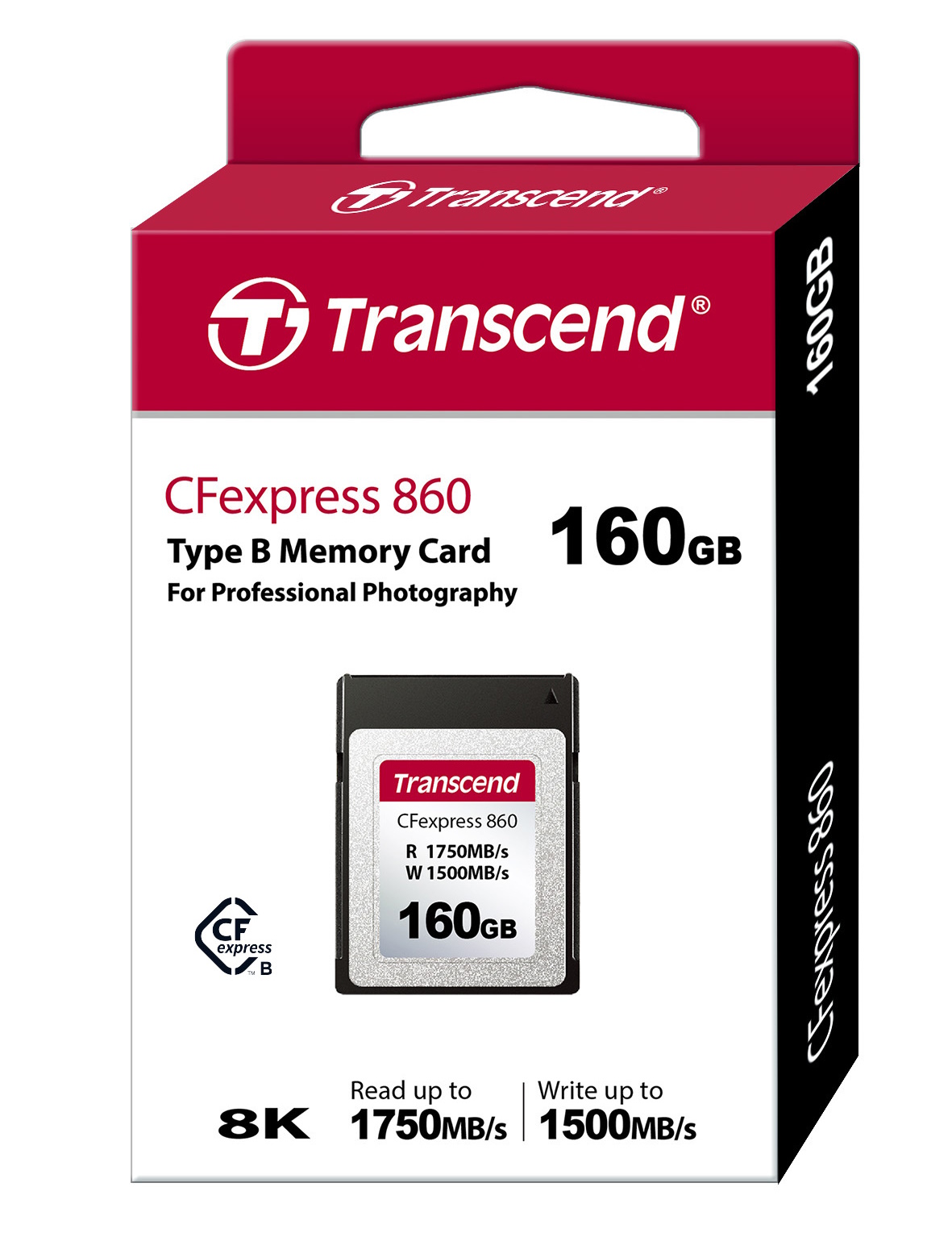 160GB Transcend CFexpress 860 Typ B Speicherkarte NVMe PCIe Gen3 x2
