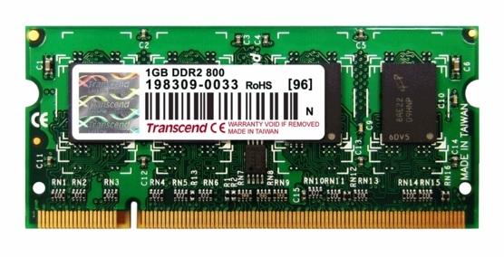 1GB Transcend DDR2 800MHz SO-DIMM PC2-6400 CL6 laptop memory module