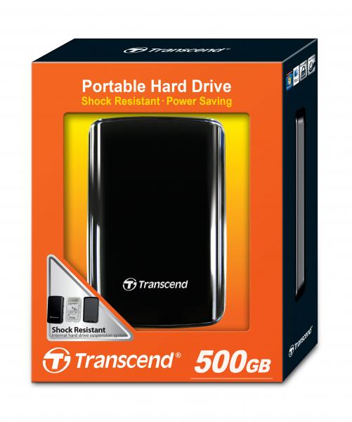 500GB Transcend StoreJet 25D2 2.5-inch USB2.0 External Hard