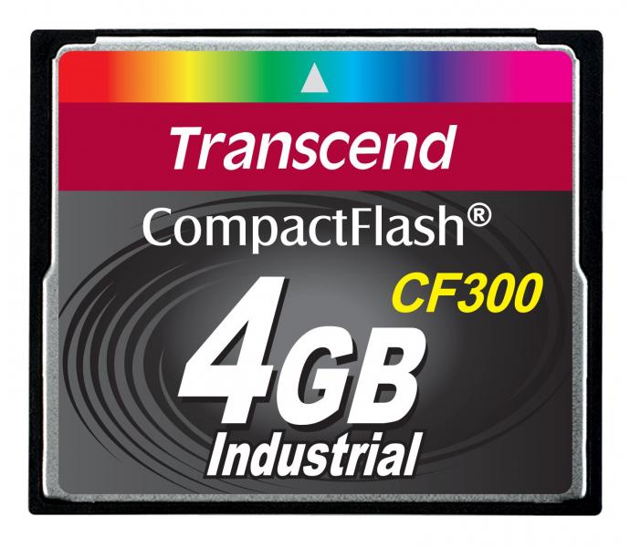 4GB Transcend CF 300X Speed SLC Industrial CompactFlash Memory Card