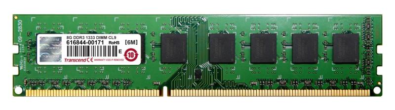 8GB Transcend JetRAM DDR3 PC3-10666 1333MHz CL9 desktop memory module