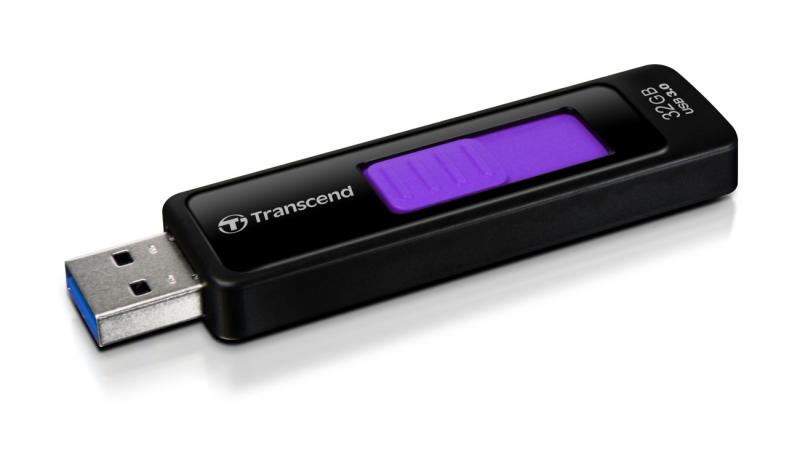 32GB Transcend JetFlash 760 Super Speed USB3.0 Flash Drive (Black/Purple)