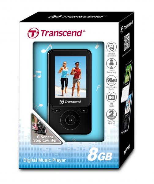 8GB Transcend MP710 Digital Music Player w/ FM Radio, G-Sensor
