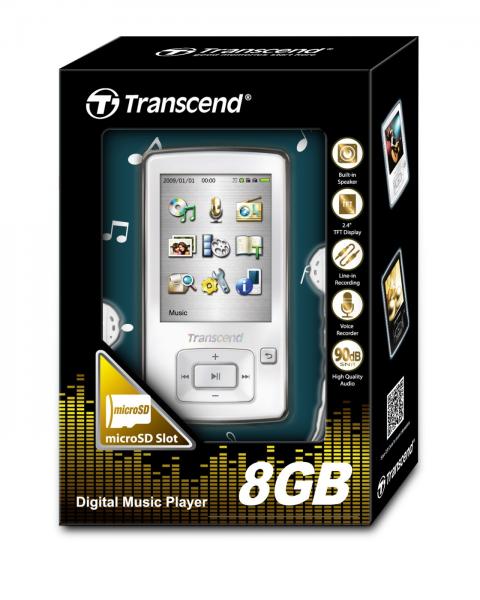8GB Transcend MP870 Digital Music Player w/ FM Radio, Voice