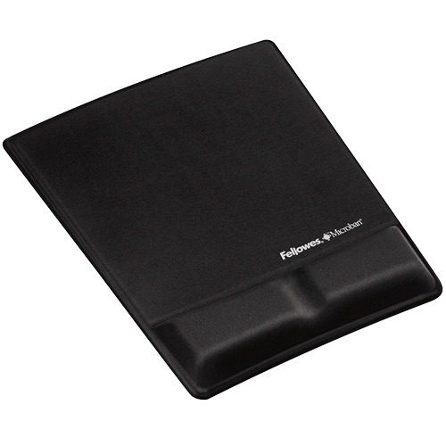 Fellowes Professional Wrist Support Mouse Pad with Wrist Pillow Black