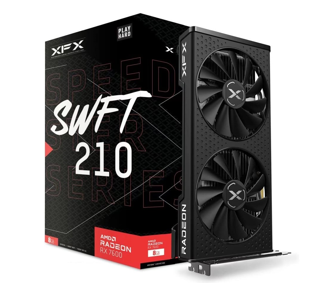 XFX Speedster SWFT 210 AMD Radeon RX 7600 Core Edition Graphics