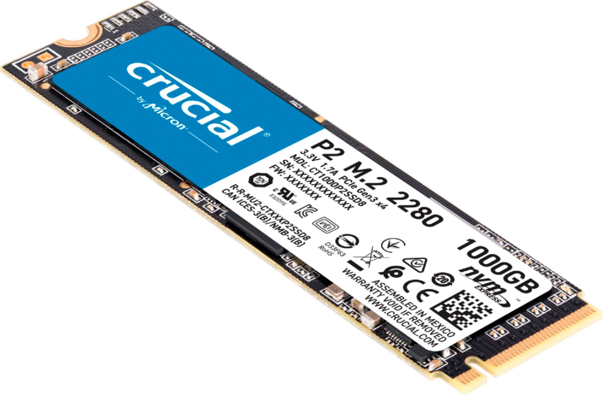 1TB Crucial P2 M.2 2280 PCI Express 3.0 x 4 Internal Solid State Drive