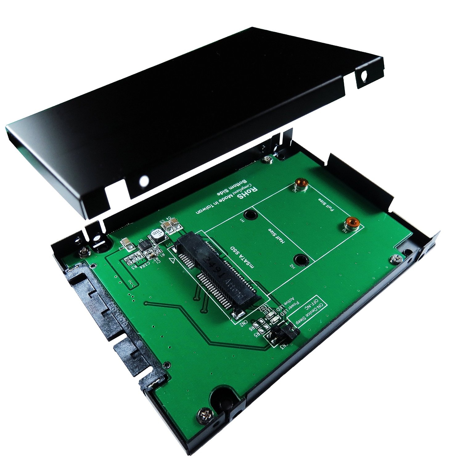 NGFF M.2 or Mini PCI-e mSATA SSD to 2.5'' SATA Board Adapter Multi Size 